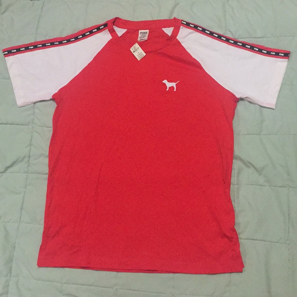 Pink Victoria’s Secret T-Shirt Red and White